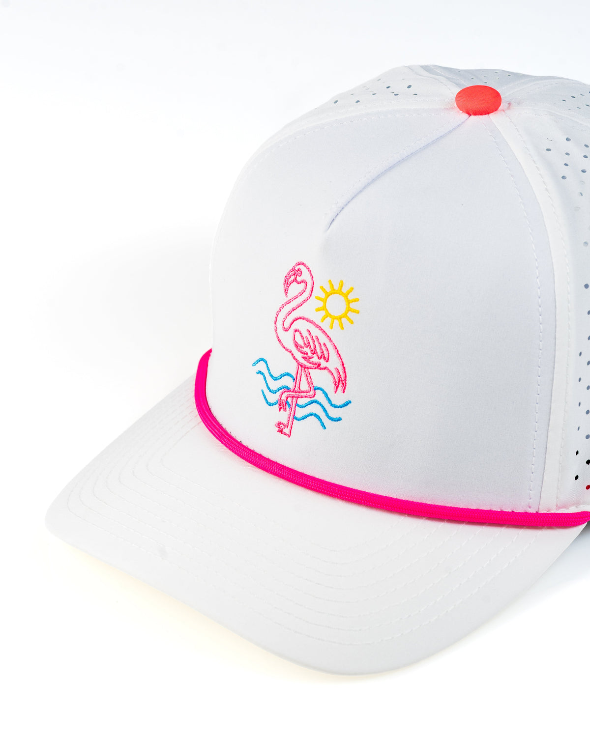 Perforated Golf Rope Hat - Flamingo