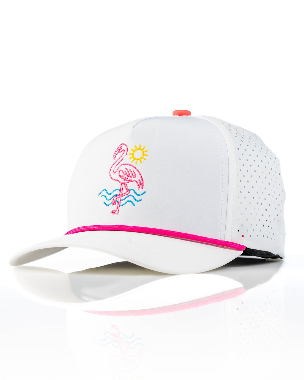 Perforated Golf Rope Hat - Flamingo