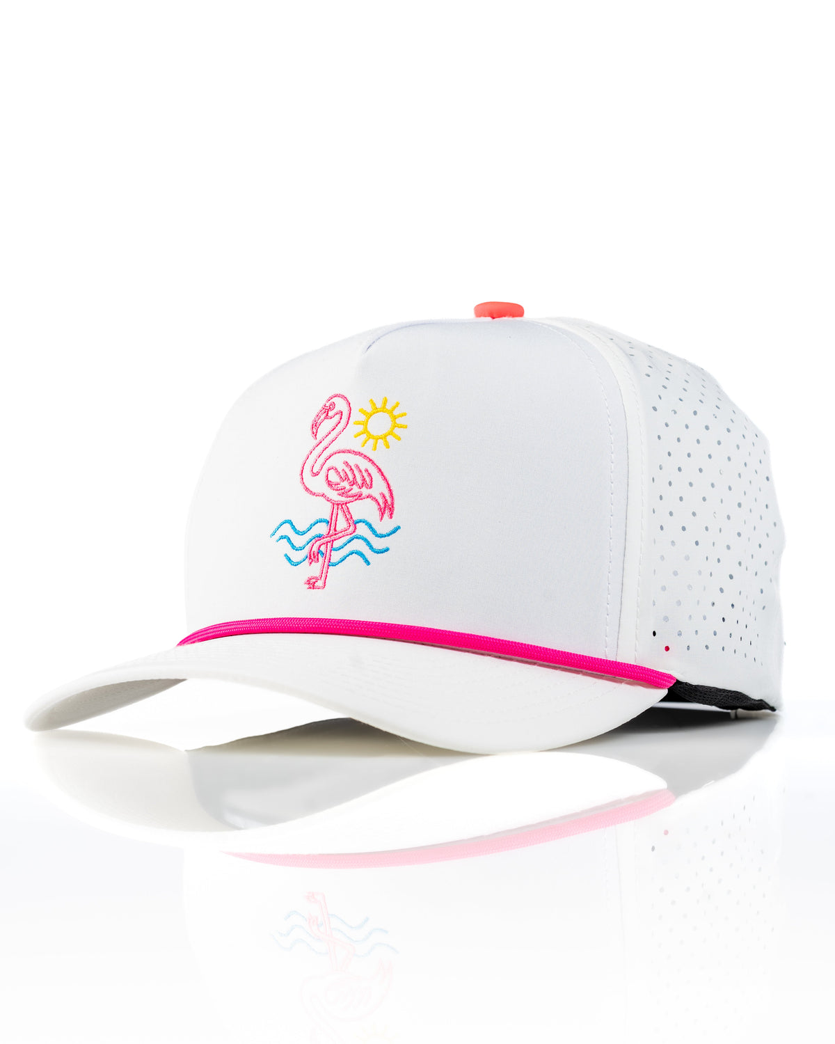 Perforated Golf Rope Hat - Flamingo