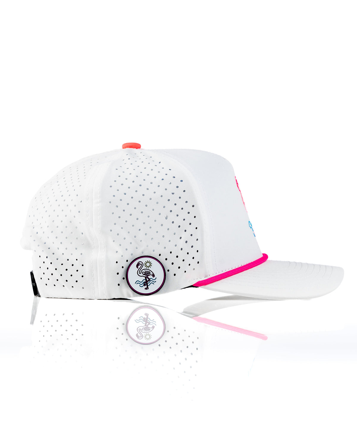 Perforated Golf Rope Hat - Flamingo