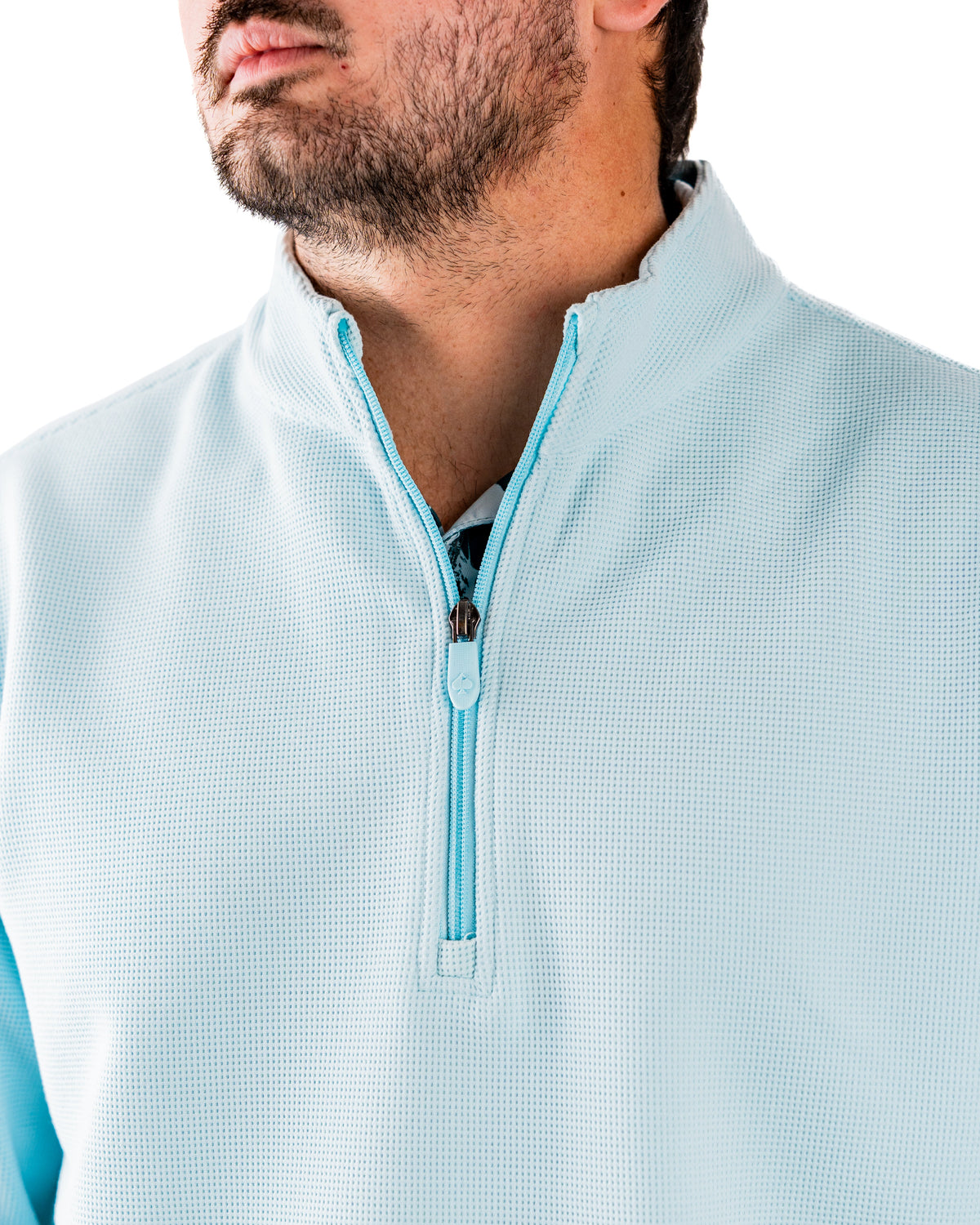 Player Preferred™ Waffle Grid Pullover - Ice Blue