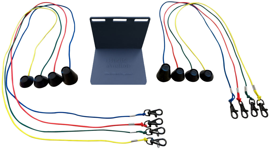 Birdie Wedge – Golf Simulator Tee Anchor with Two Sets of Silicone Golf Simulator Tees