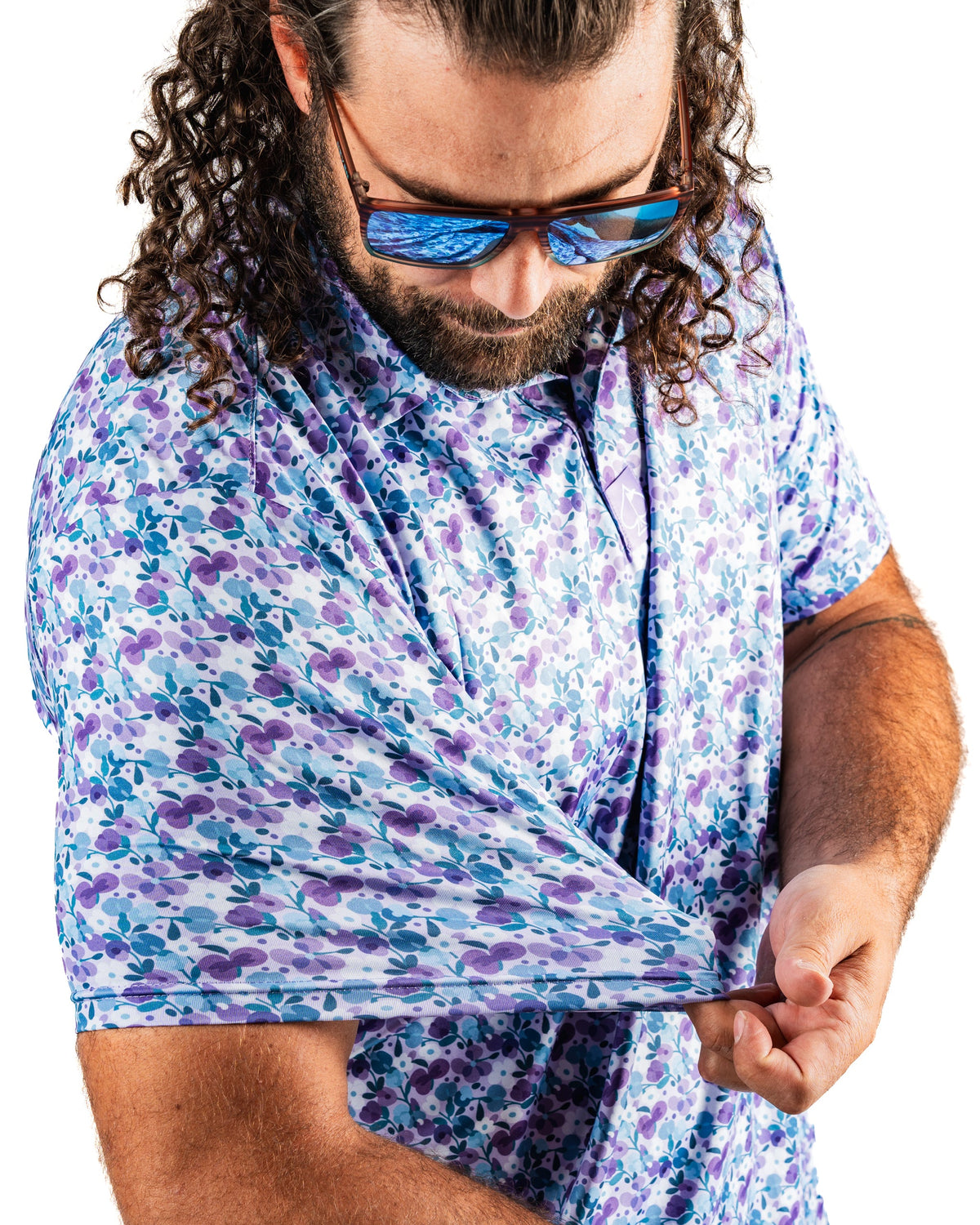 White Petals Golf Polo