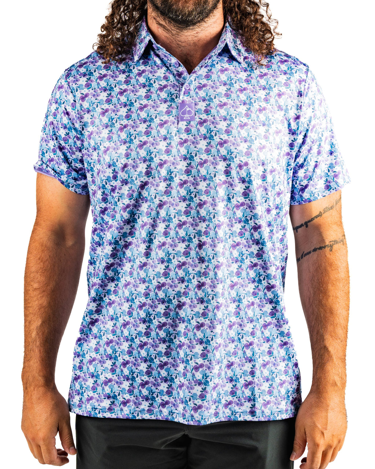 White Petals Golf Polo