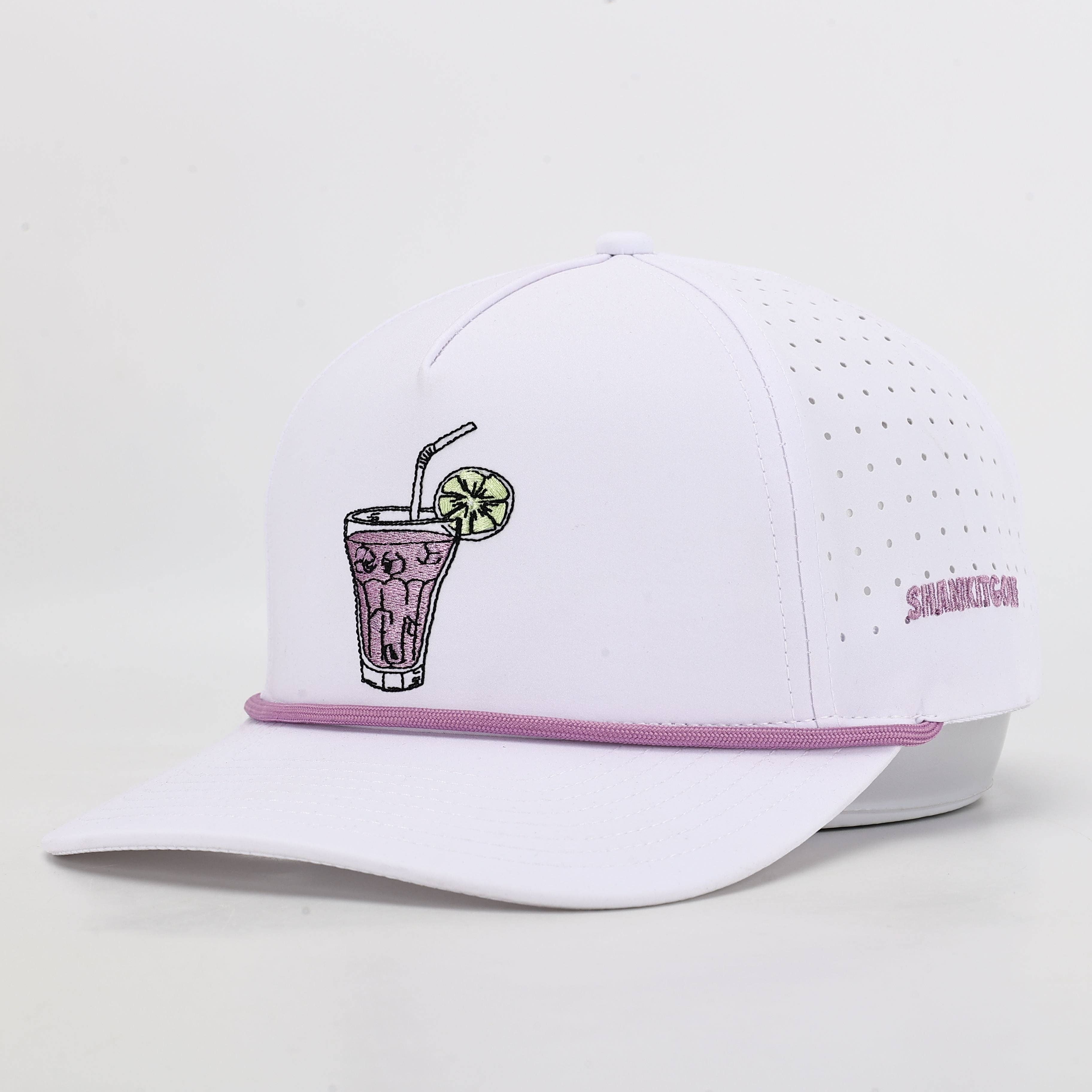 Shank It Golf Purple Drank White Trucker Hat — Adjustable