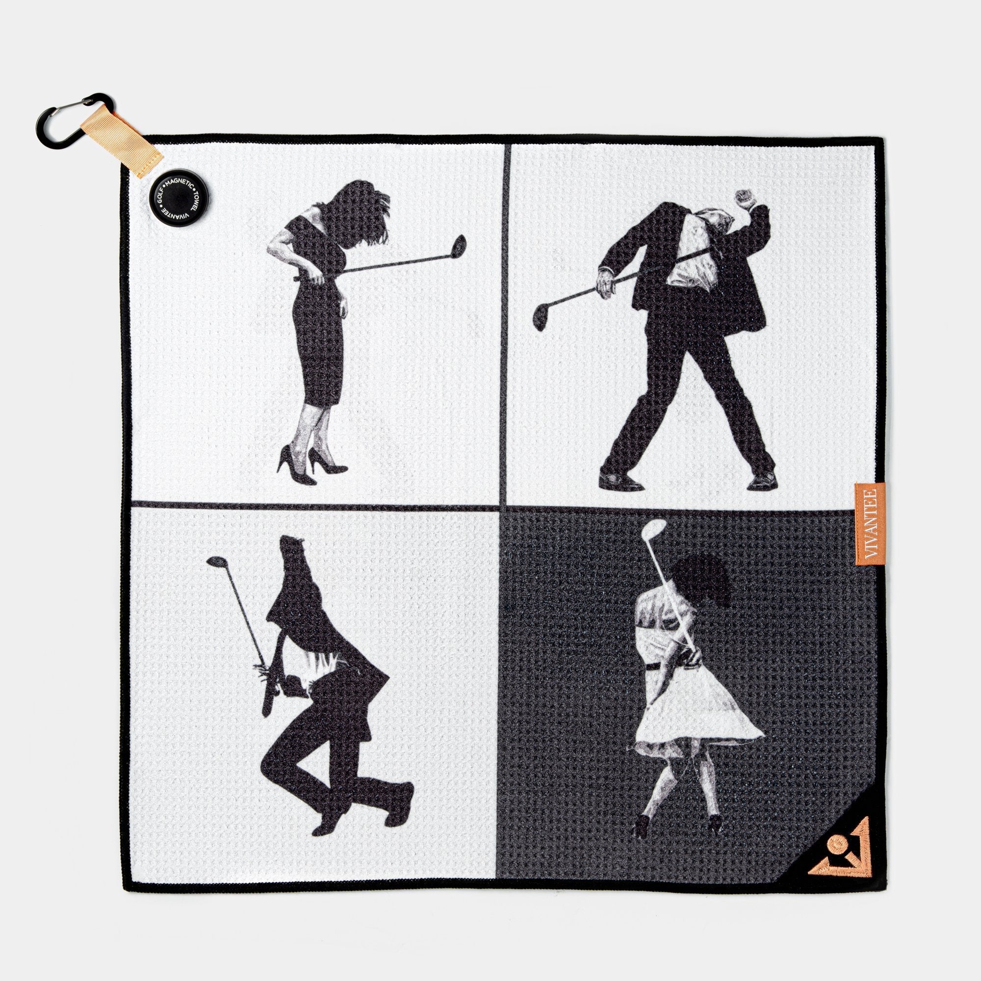 Metro Moves | Black Magnetic Golf Towel